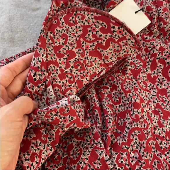 ba&sh Crystal Mini Dress in Cranberry Floral - Picture 9 of 16